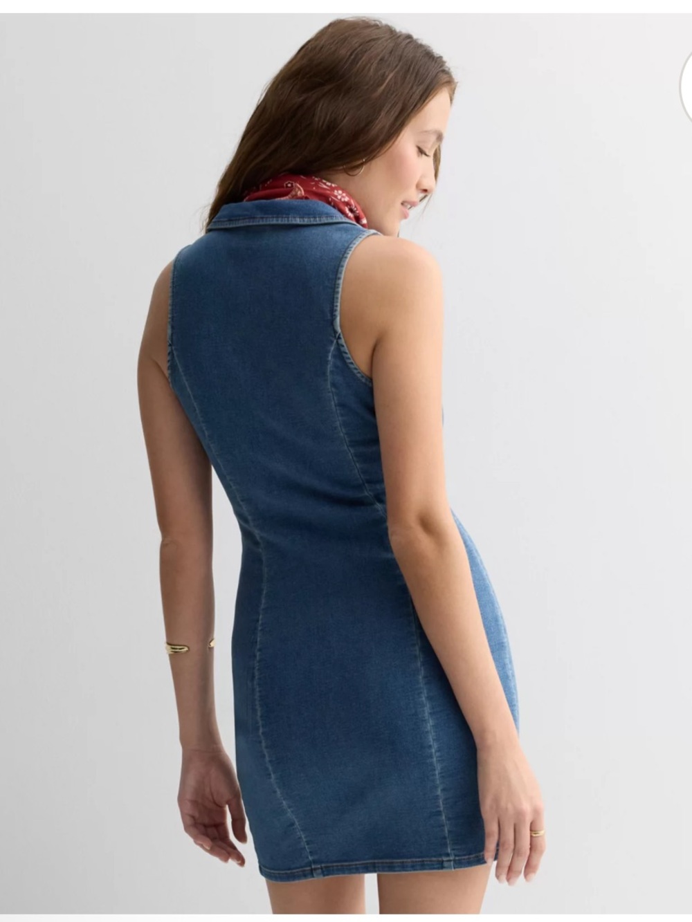 Juniors' Tinseltown Denim Zip Front Dress - Picture 6 of 9